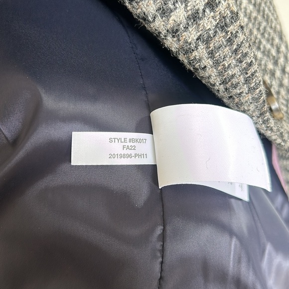 J. Crew Willa Blazer in Houndstooth Wool Grey Black Size 8 - Picture 11 of 16